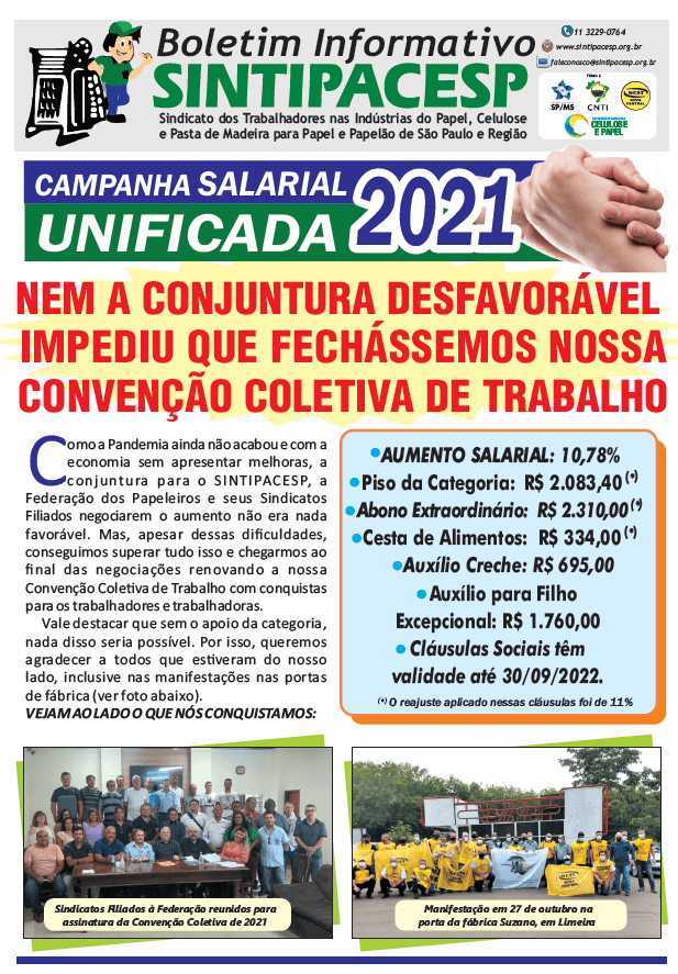 convencao coletiva papeleiros 2021